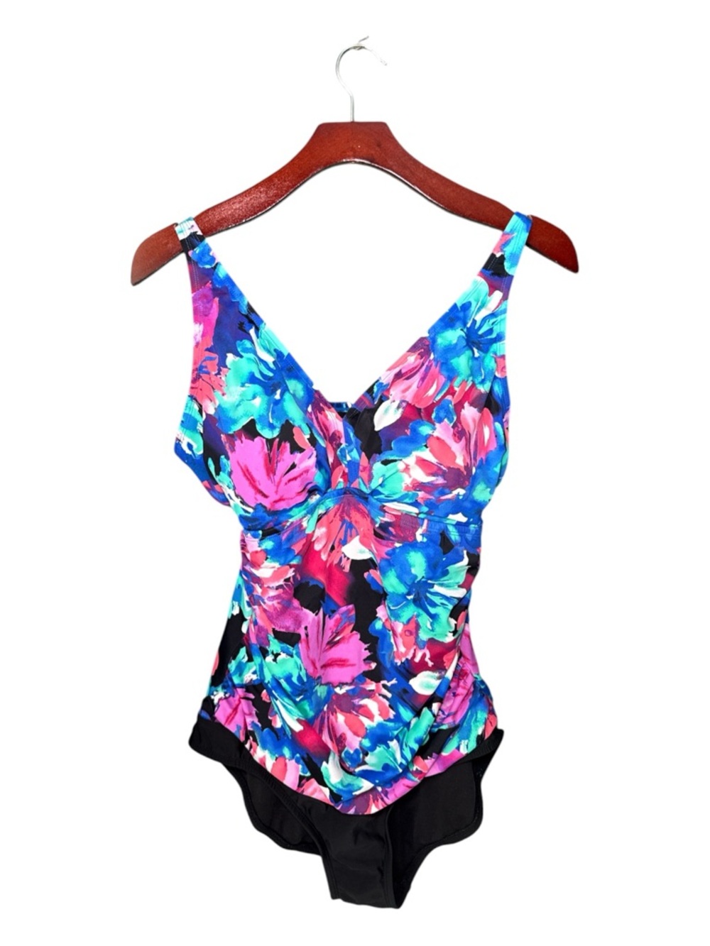 Croft & Barrow Women's Plus Size Floral One Piece Swimsuit Size 16